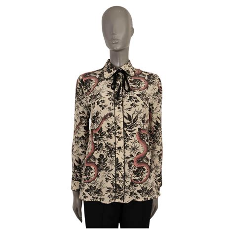 herbarium snake print blouse by gucci|Gucci Herbarium Snake Print Blouse .